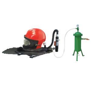 Sandblasting Helmet and Breathing Air Filter Complete System